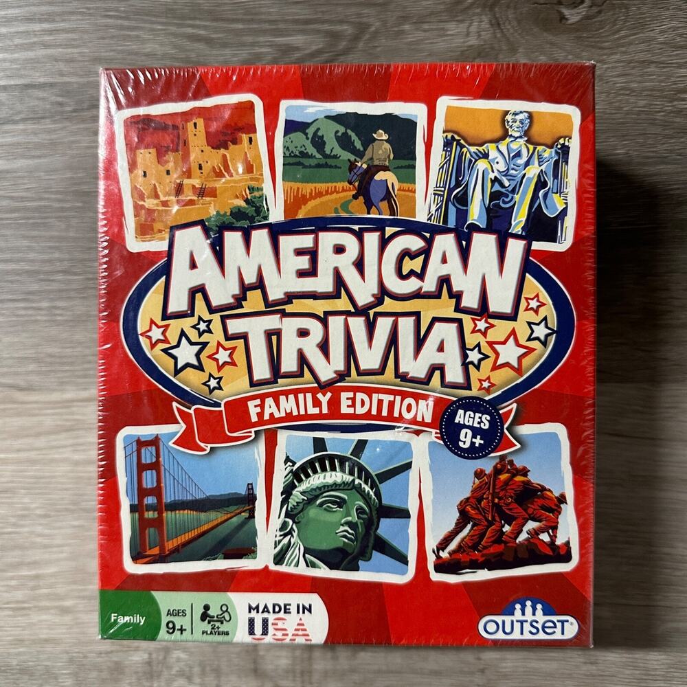 American Trivia Family Edition History Game Outset Media Ages NEW Sealed